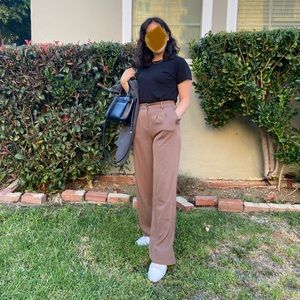 Princess Polly Archer Pants Brown